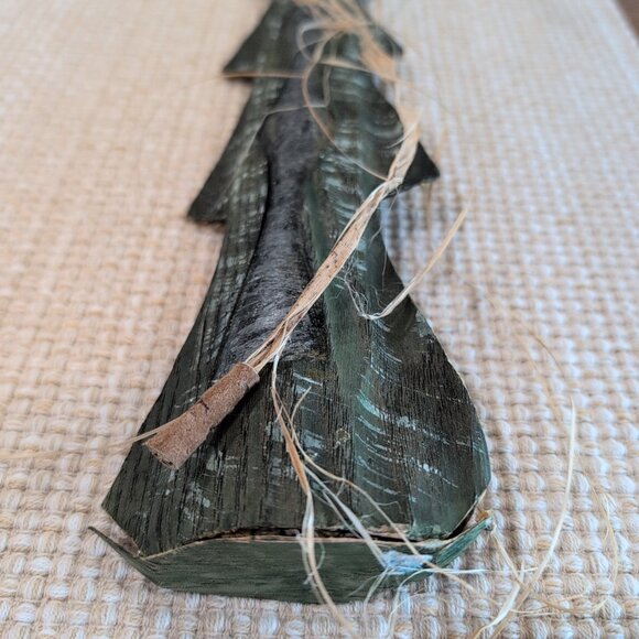 Wood & Metal 18" Tabletop Pine Tree With Star Decoration - Picture 3 of 6